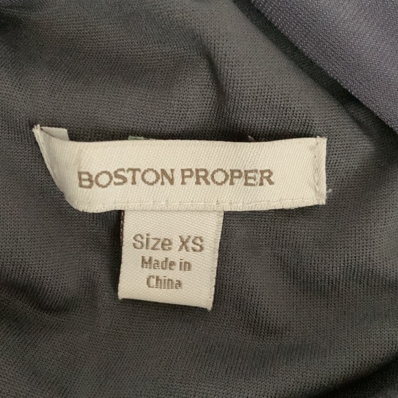 Boston Proper Women’s Sleeveless Rouched Dress Dark Grey XS - Picture 6 of 8